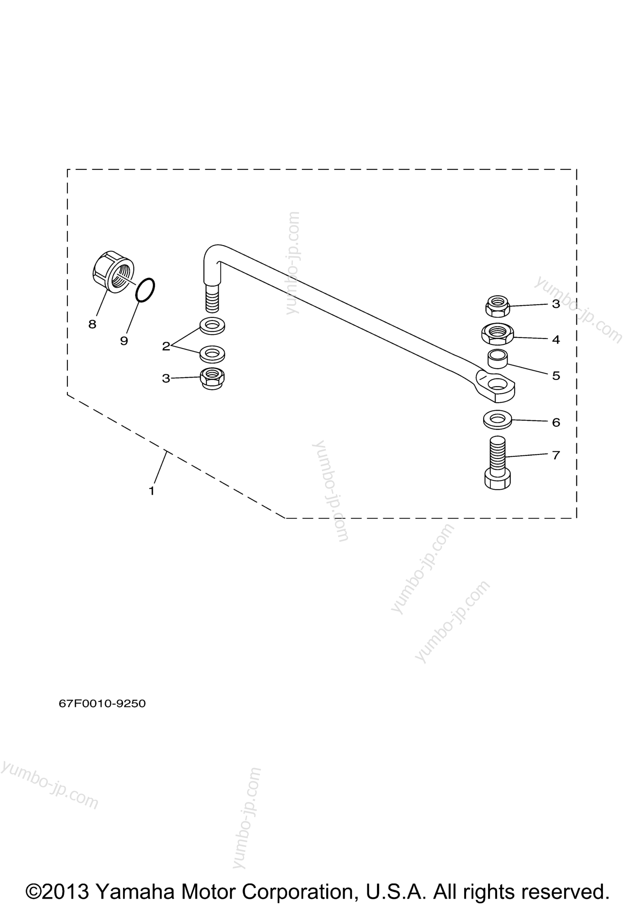 Steering Guide для лодочных моторов YAMAHA F75TLR (0509) 2006 г.