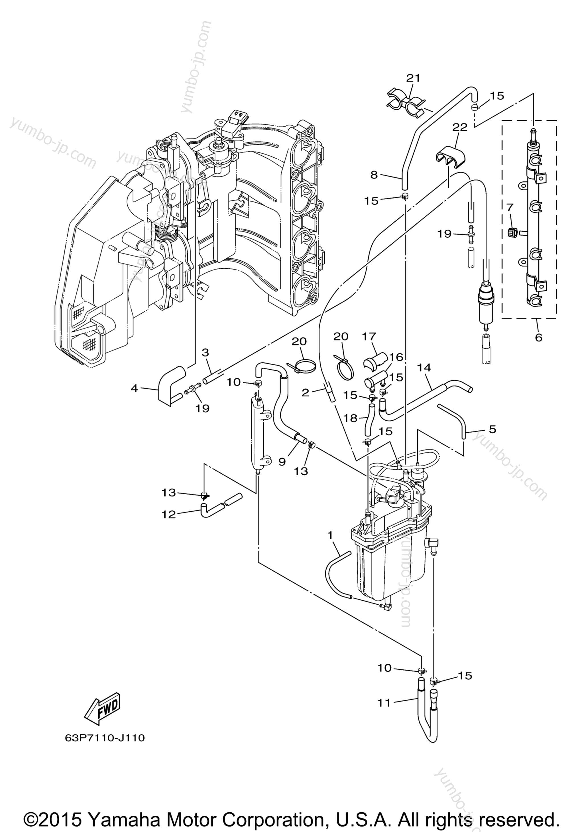 Fuel Injection Pump 2 для лодочных моторов YAMAHA F150TLR_04 (0411) 2006 г.