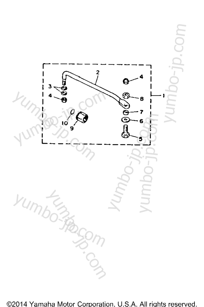 Steering Guide Attachment для лодочных моторов YAMAHA CV30ELF 1989 г.
