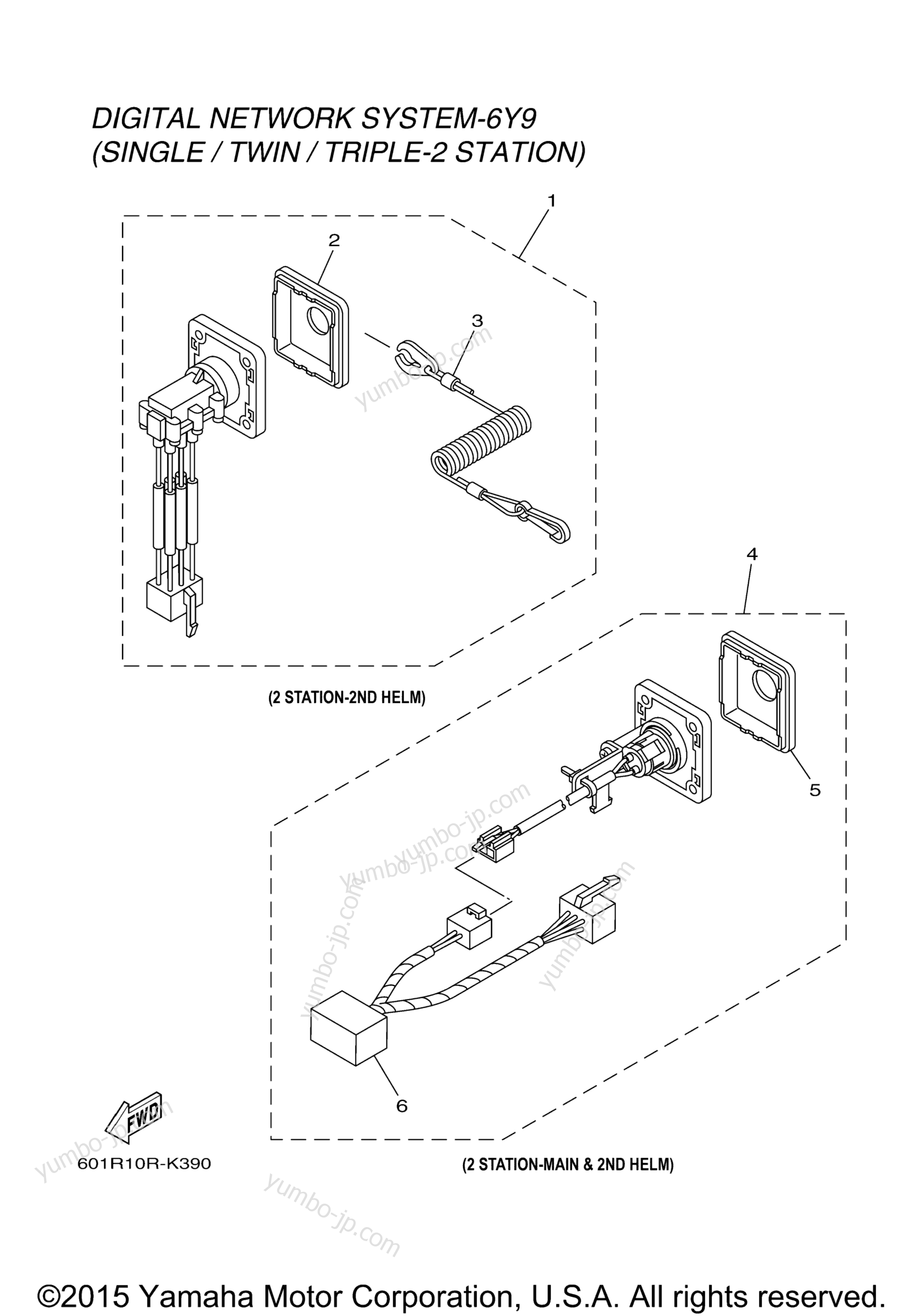 Clp Station Select (Main & 2Nd Helm) for outboards YAMAHA REMOCON-20 (2014) 2006 year