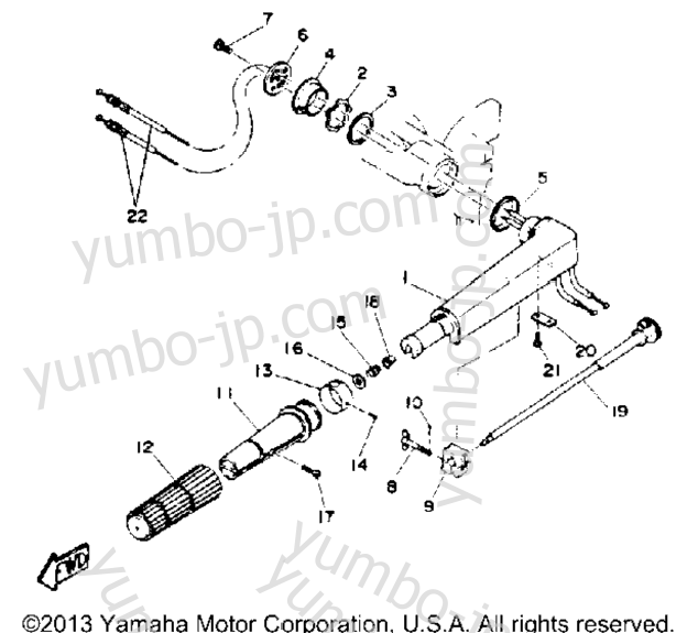 Steering для лодочных моторов YAMAHA 6MLHR 1993 г.