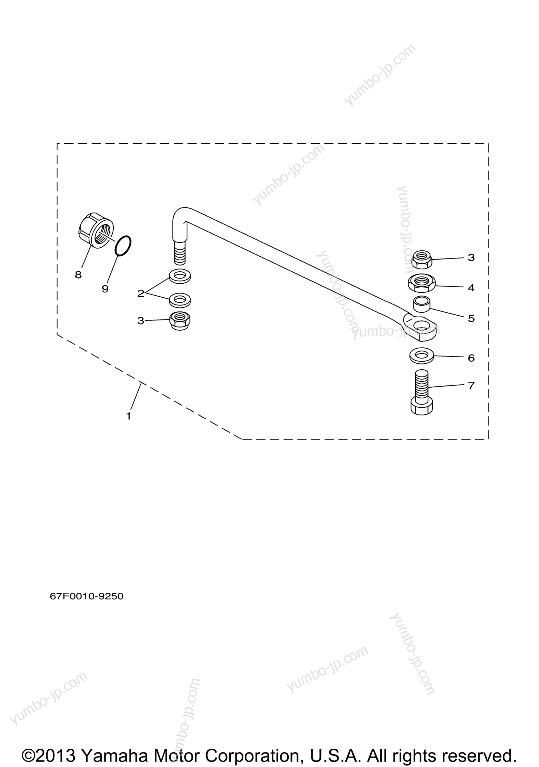 Steering Guide для лодочных моторов YAMAHA F75TLR (0408) 2006 г.