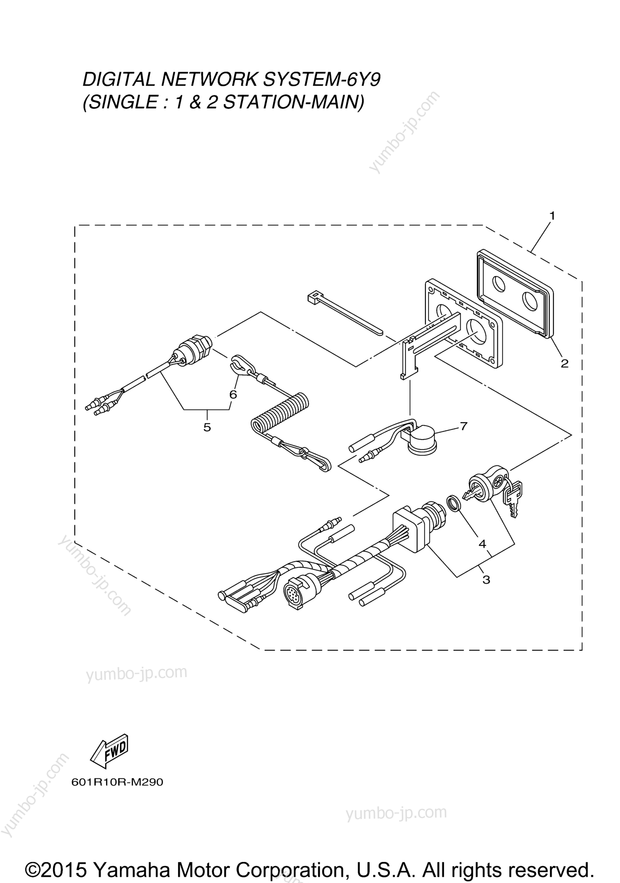 Clp Switch Panel Single (Main) для лодочных моторов YAMAHA REMOCON-20 (2014) 2006 г.