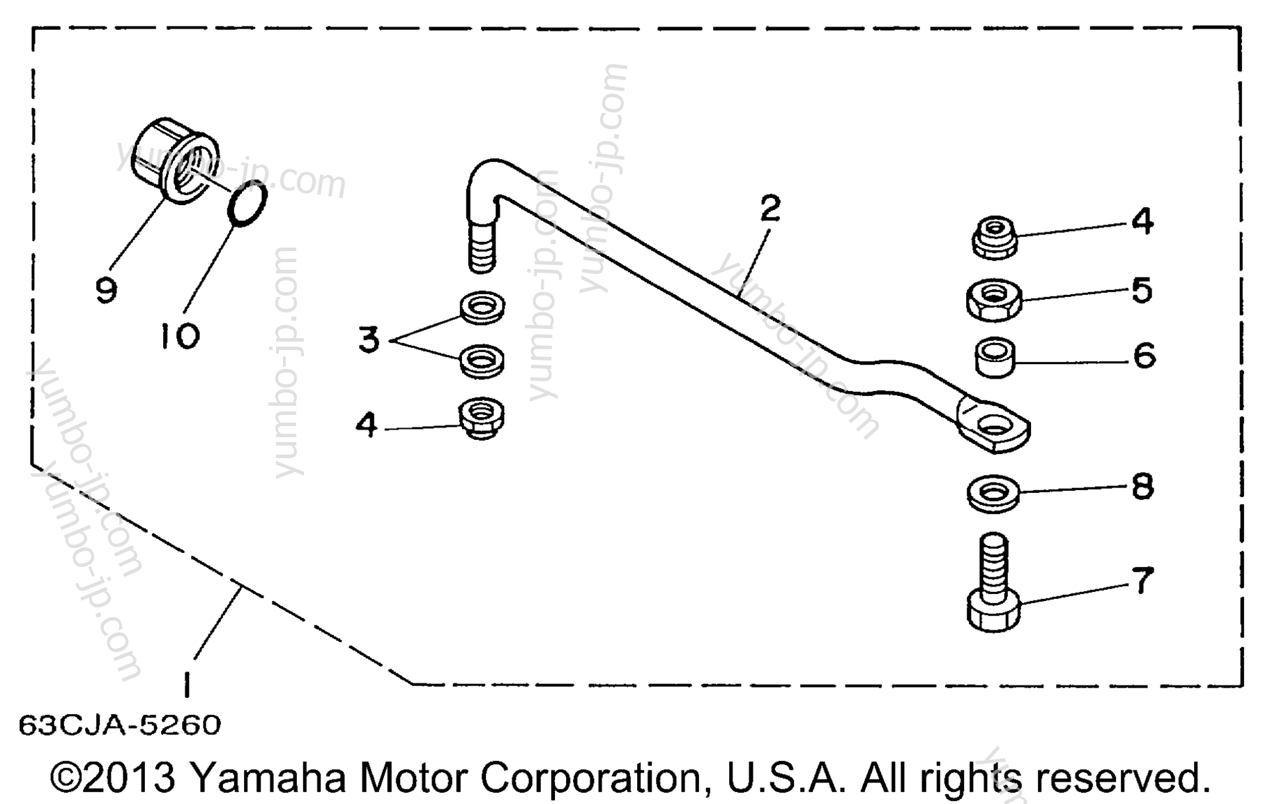 Steering Guide для лодочных моторов YAMAHA F40TLRX 1999 г.