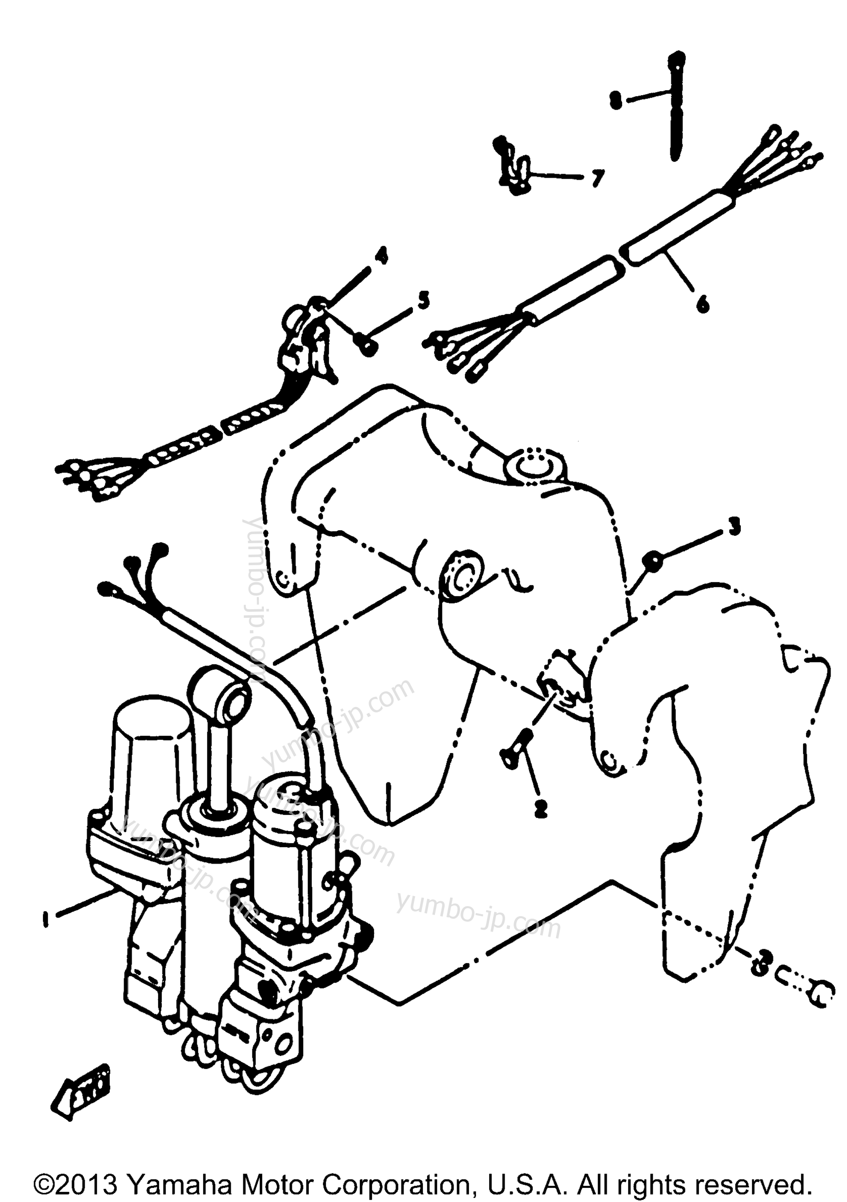 Power Trim Tilt Sender для лодочных моторов YAMAHA 70ETLK 1985 г.