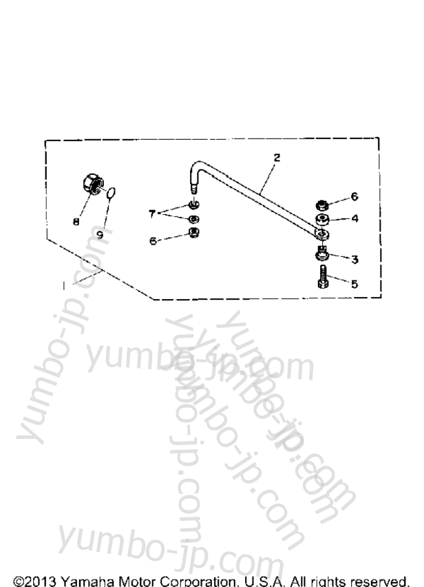 Steering Guide Attachment для лодочных моторов YAMAHA 115ETLD_JD (130ETLDA) 1990 г.