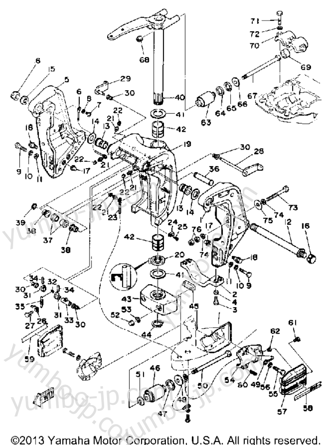 Bracket для лодочных моторов YAMAHA PROV150LG 1988 г.