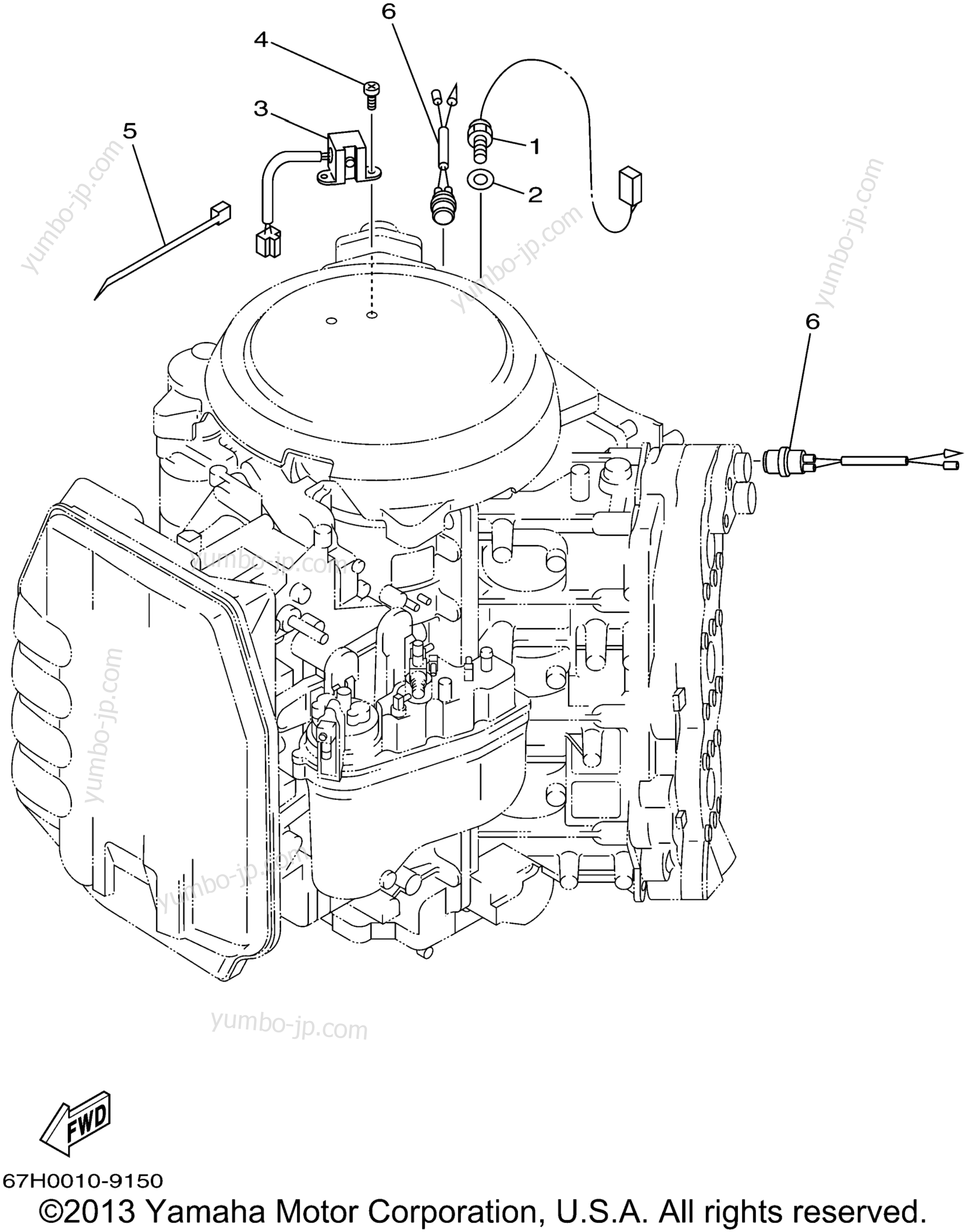 Electrical 4 для лодочных моторов YAMAHA VX150TLRA 2002 г.