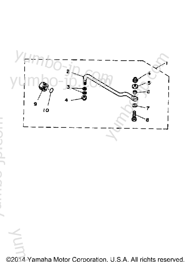 Steering Guide Attachment для лодочных моторов YAMAHA 70TLRP 1991 г.