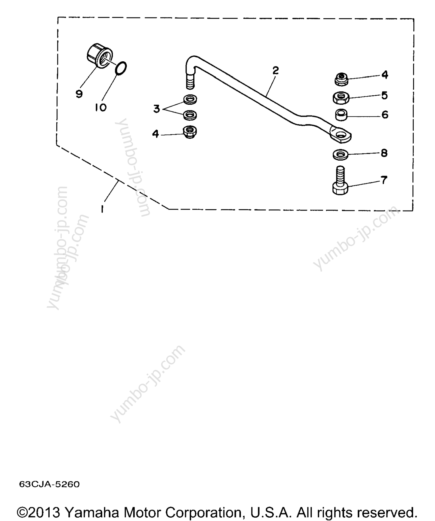 Alternate Steering Guide Attachment для лодочных моторов YAMAHA C40TLRW 1998 г.