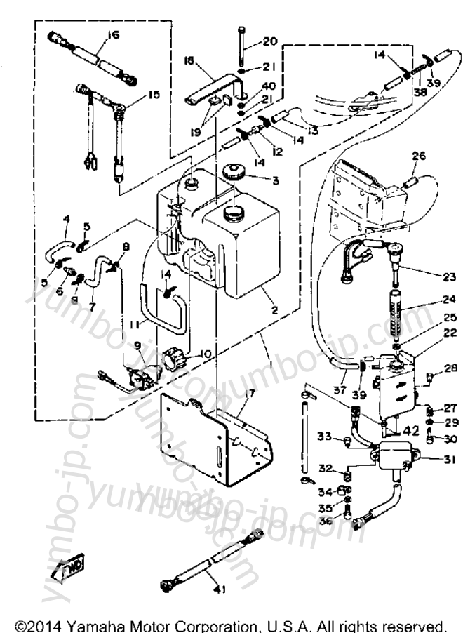 OIL TANK для лодочных моторов YAMAHA V6EXCELLF 1989 г.