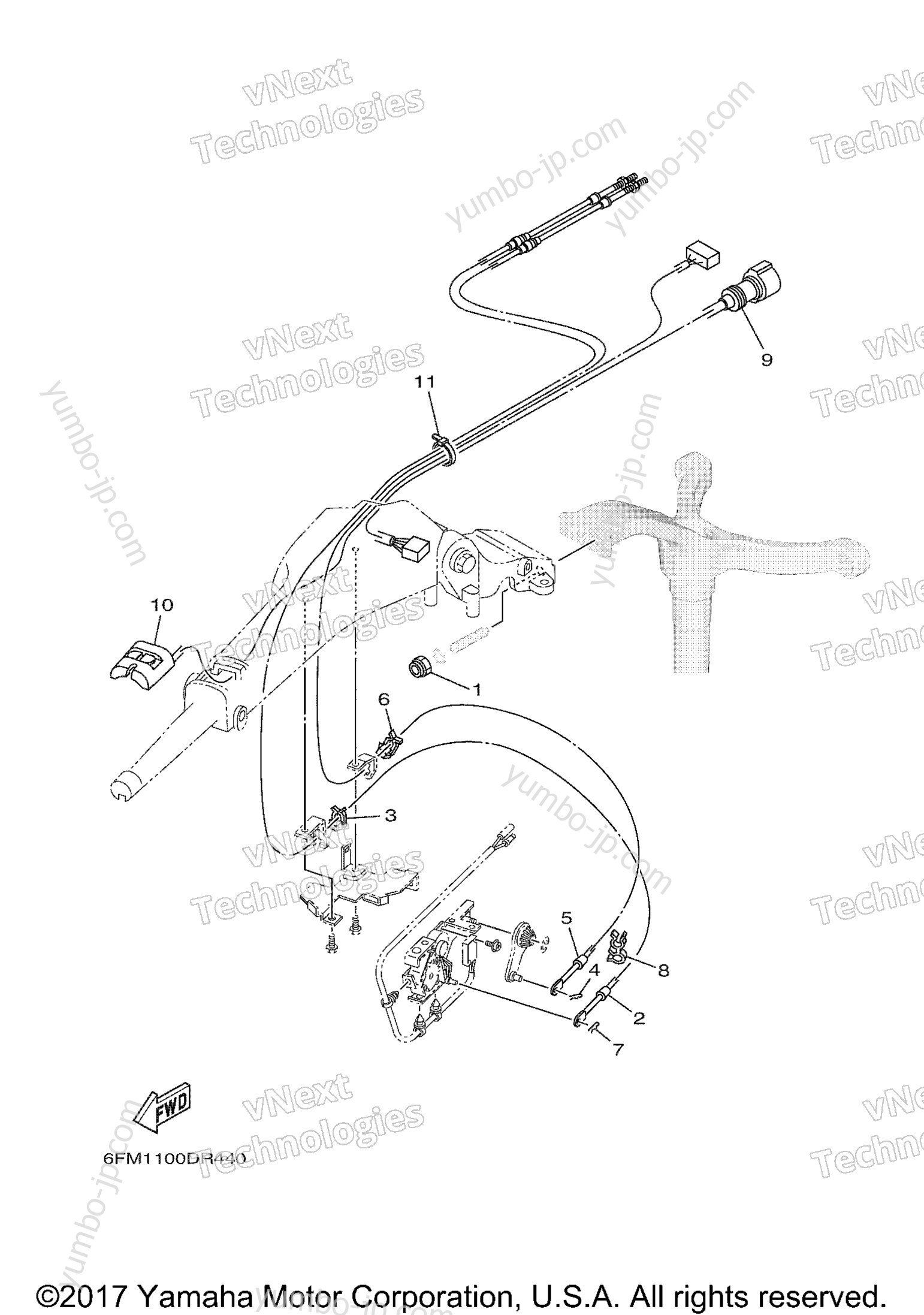 Optional Parts 6 for outboards YAMAHA F25LWHC (0117) 2006 year