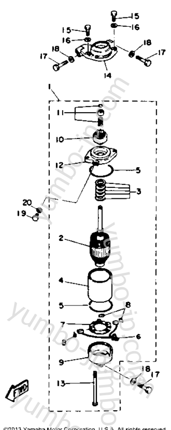 Electric Motor для лодочных моторов YAMAHA C115TLRP 1991 г.