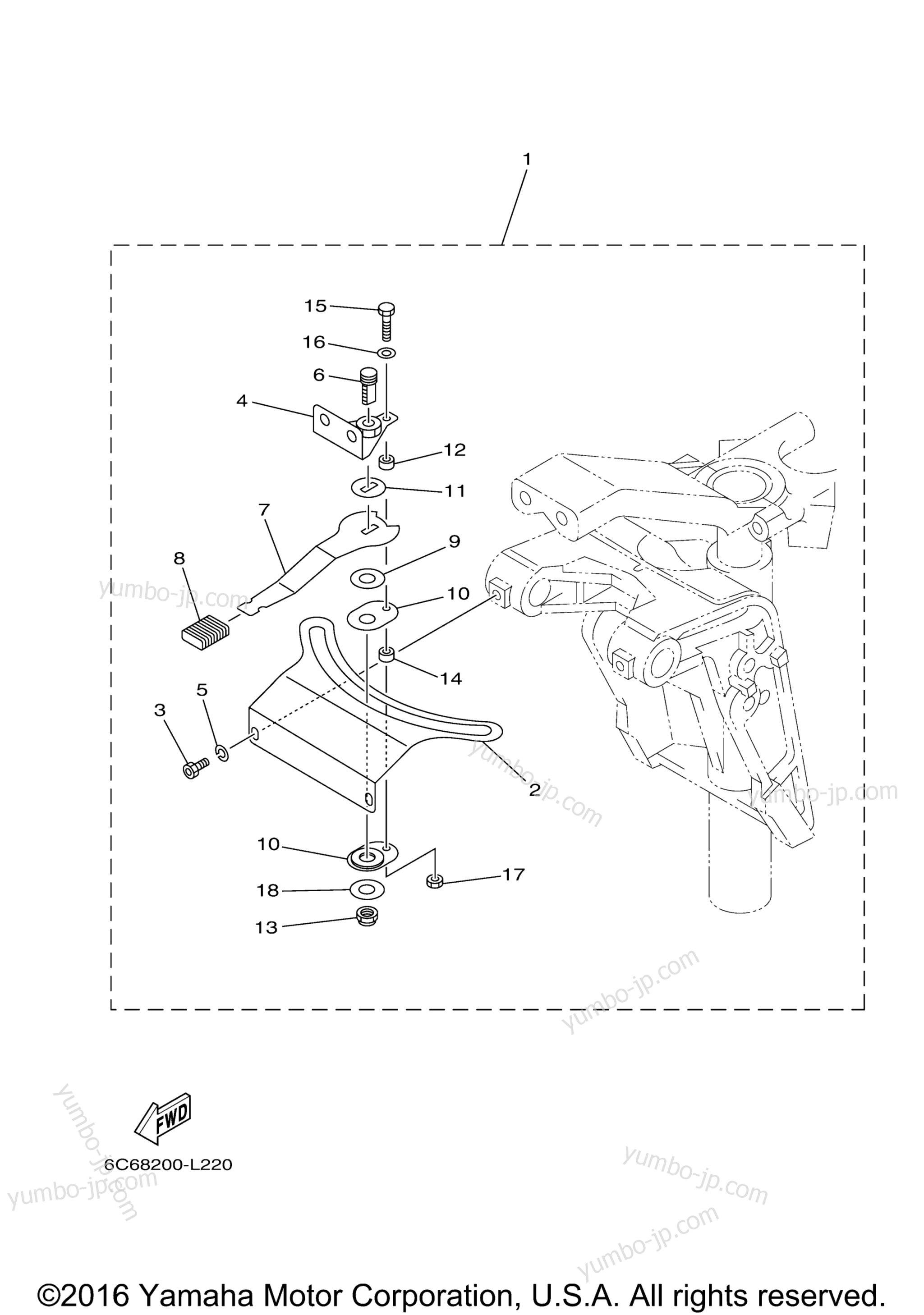 Optional Parts 4 for outboards YAMAHA F70LA (0116) 2006 year