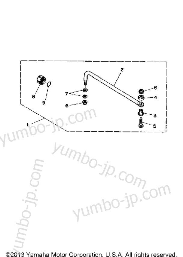 Steering Guide Attachment для лодочных моторов YAMAHA PROV150LD 1990 г.