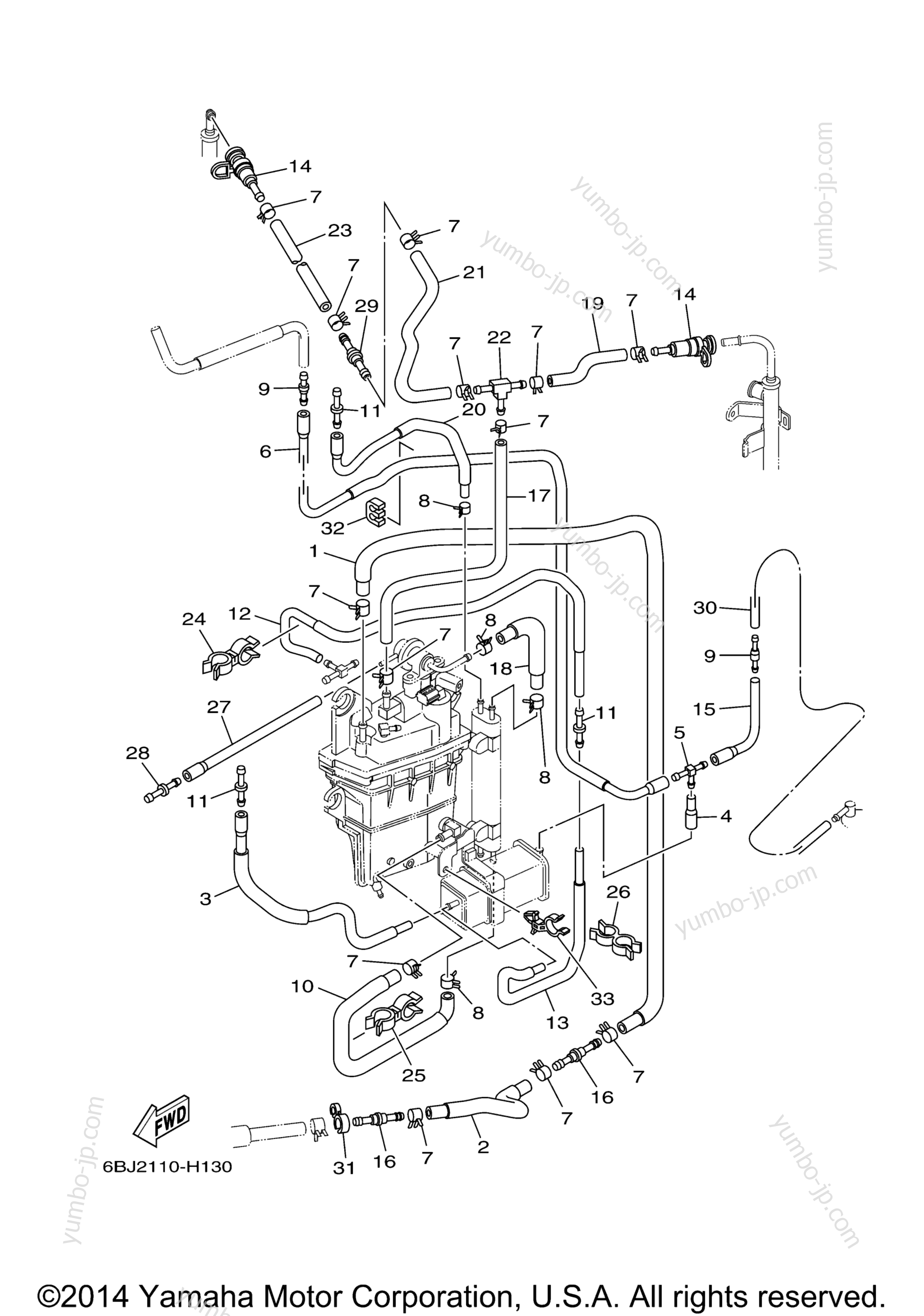 Fuel Injection Pump 2 для лодочных моторов YAMAHA LF350UCA (0410) 2006 г.