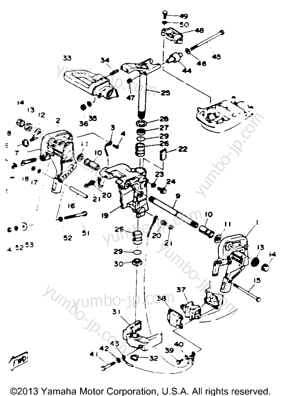Bracket 1 для лодочных моторов YAMAHA 30MLHR 1993 г.
