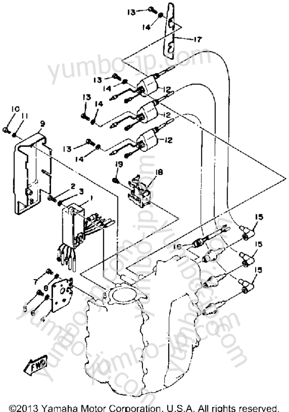 Electric Parts 1 для лодочных моторов YAMAHA 50ELJ-JD 1986 г.