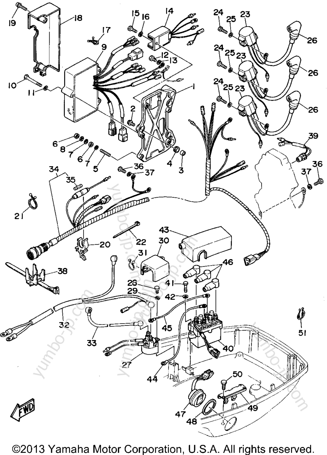 Electrical 1 для лодочных моторов YAMAHA P60TLHT 1995 г.