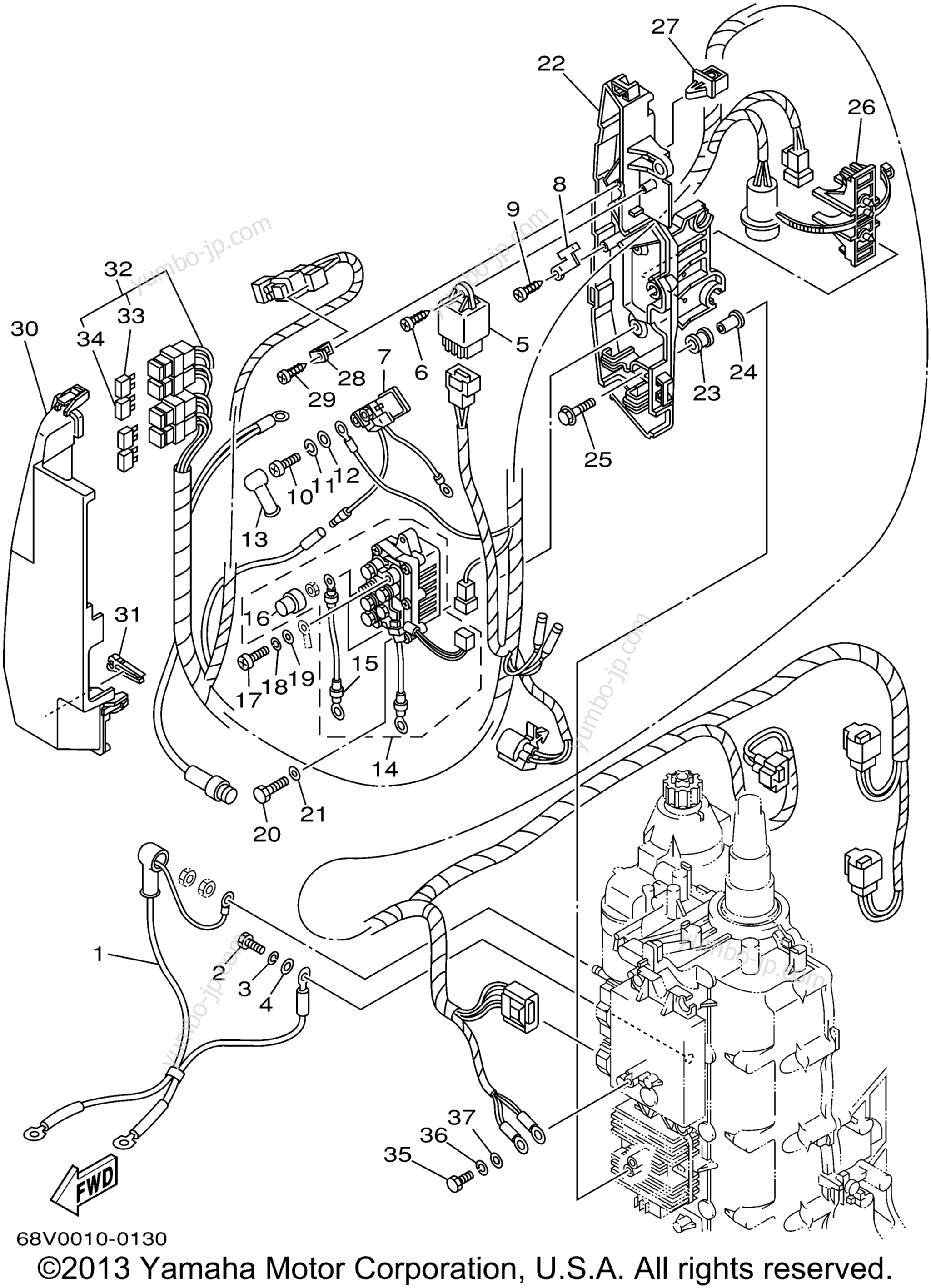 Electrical 2 для лодочных моторов YAMAHA F115TXRZ 2001 г.