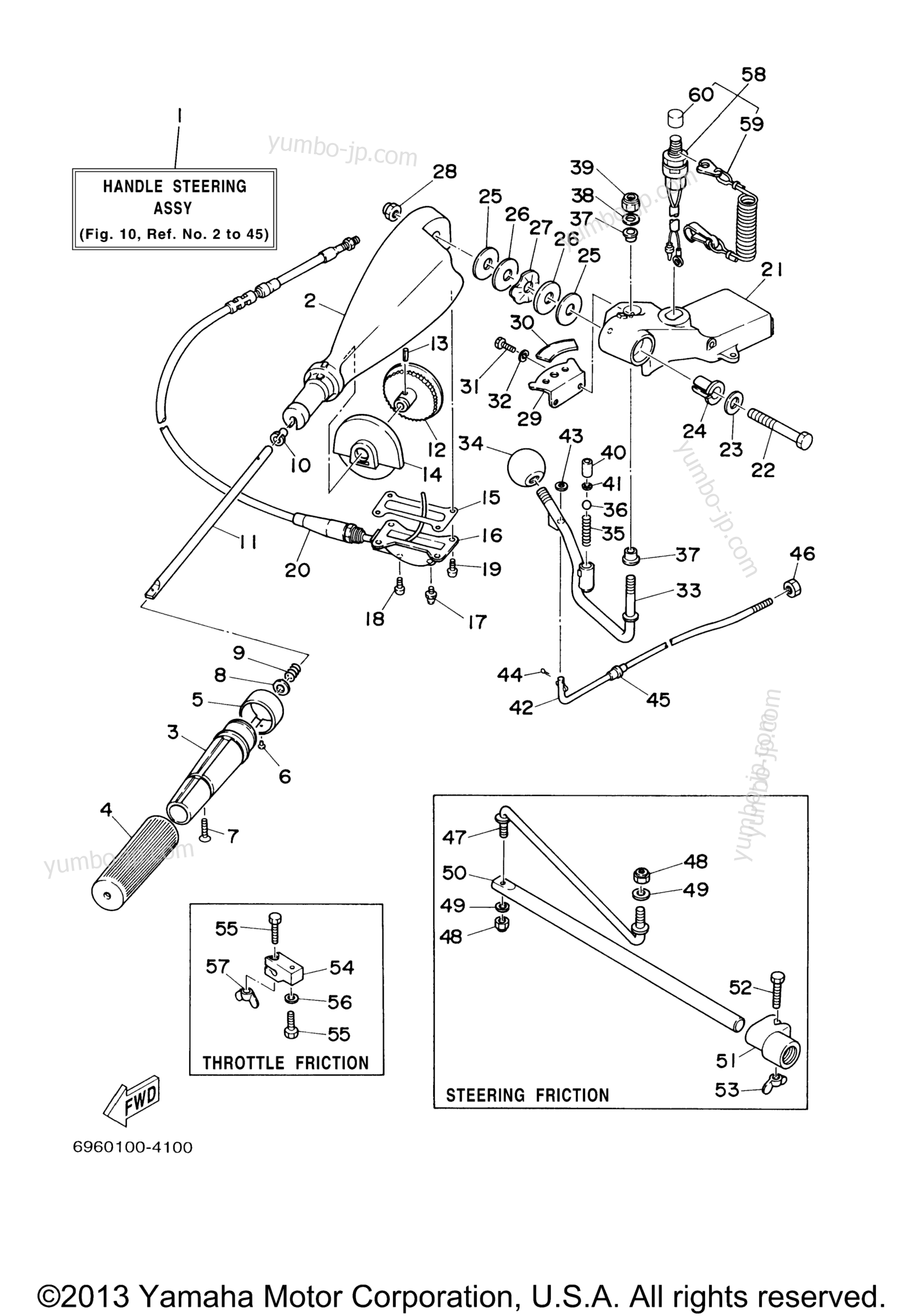 Steering для лодочных моторов YAMAHA E48MLHY 2000 г.