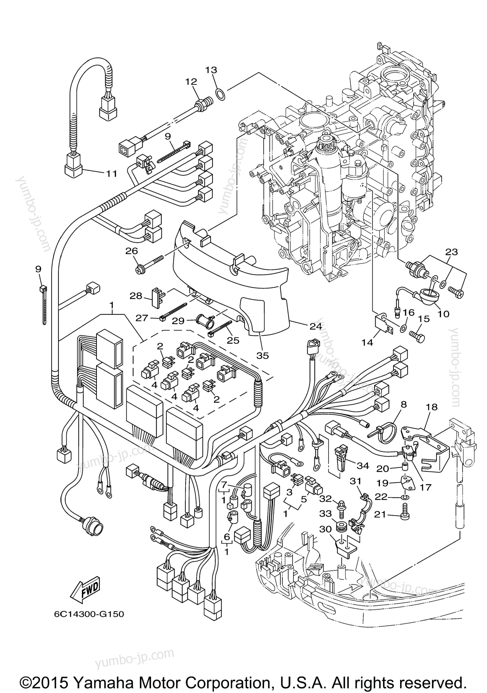 Electrical 3 для лодочных моторов YAMAHA T50TLR (0408) 2006 г.