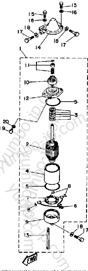 Electric Motor для лодочных моторов YAMAHA 115ETLHJD (115ETLH) 1987 г.