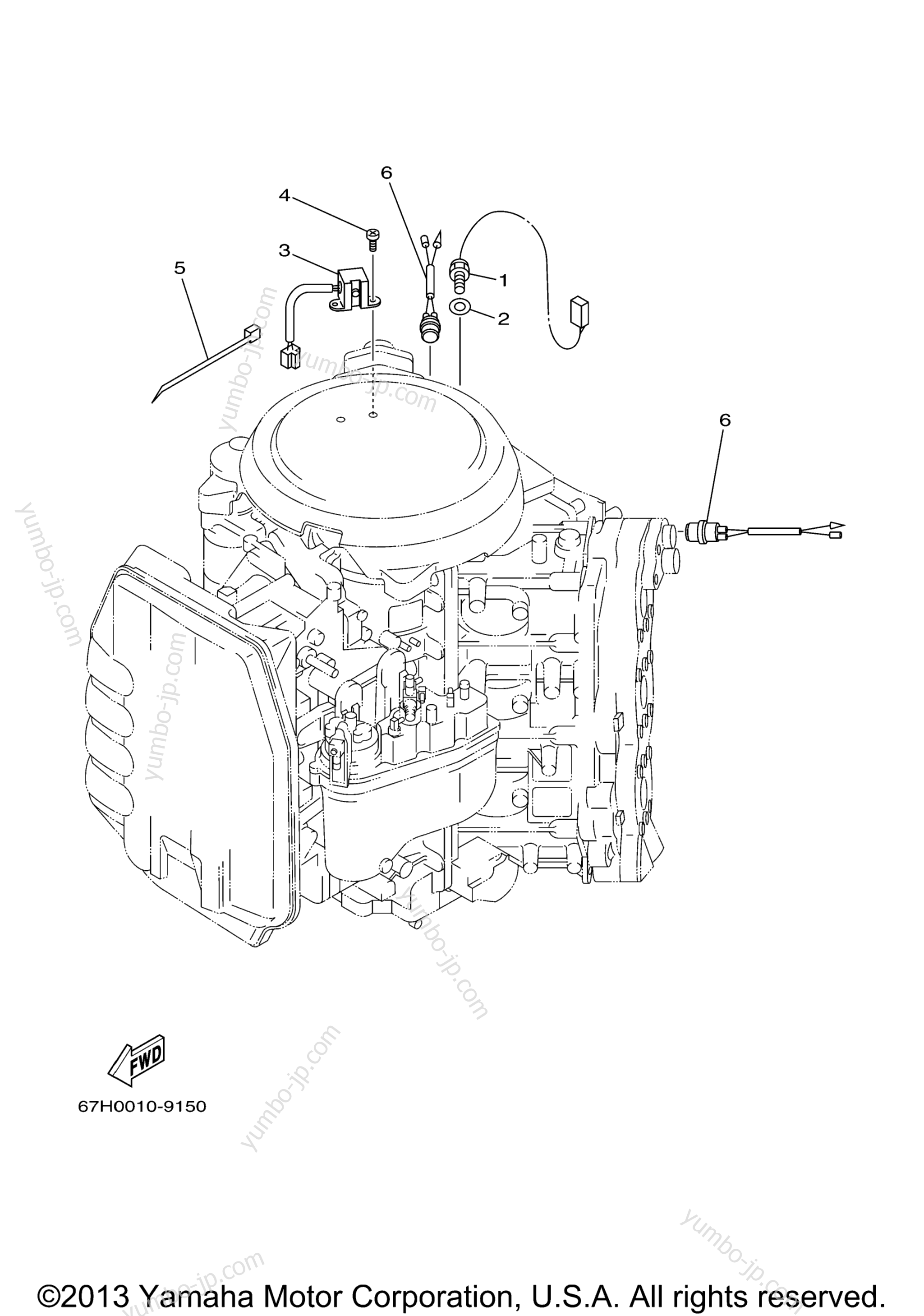 Electrical 4 для лодочных моторов YAMAHA DX150TLRZ 2001 г.