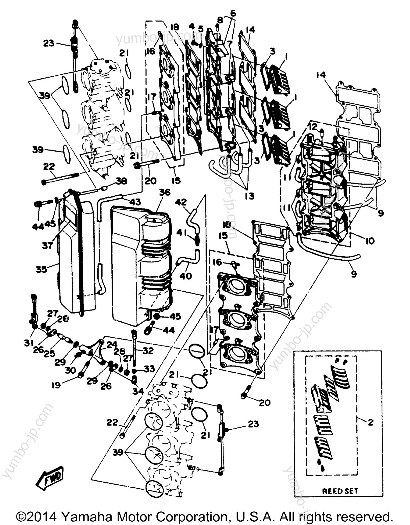Intake для лодочных моторов YAMAHA L250TXRR 1993 г.