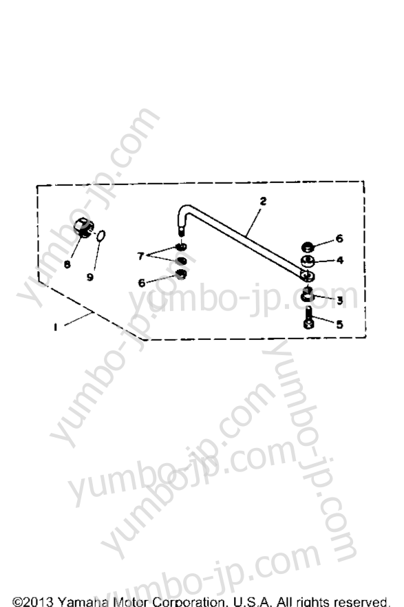 Steering Guide для лодочных моторов YAMAHA L130TXRP 1991 г.