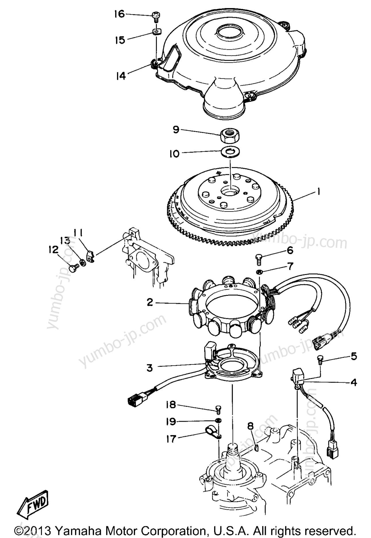 MAGNETO for outboards YAMAHA C75TLRX 1999 year