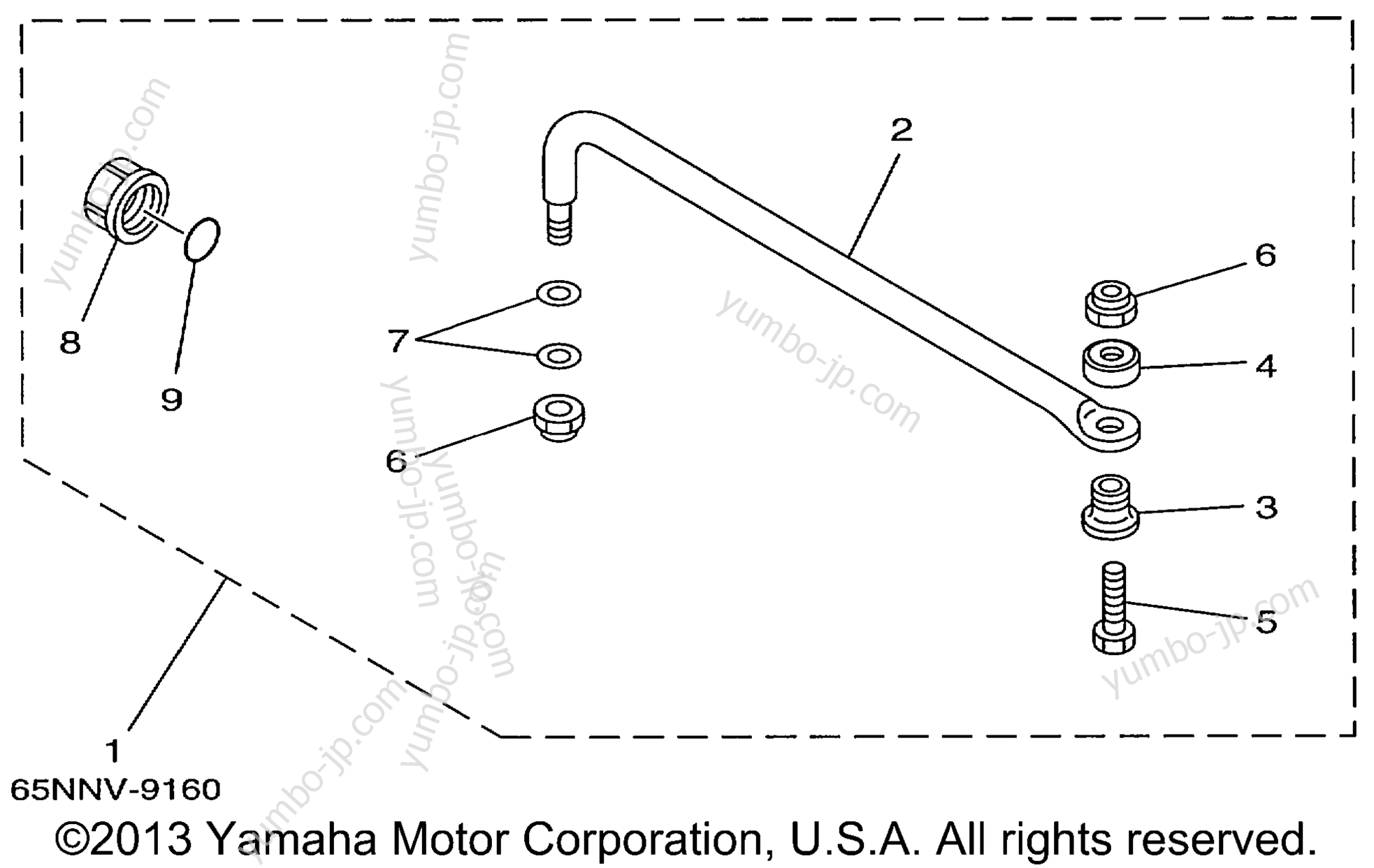 Steering Guide для лодочных моторов YAMAHA V225TLRX 1999 г.