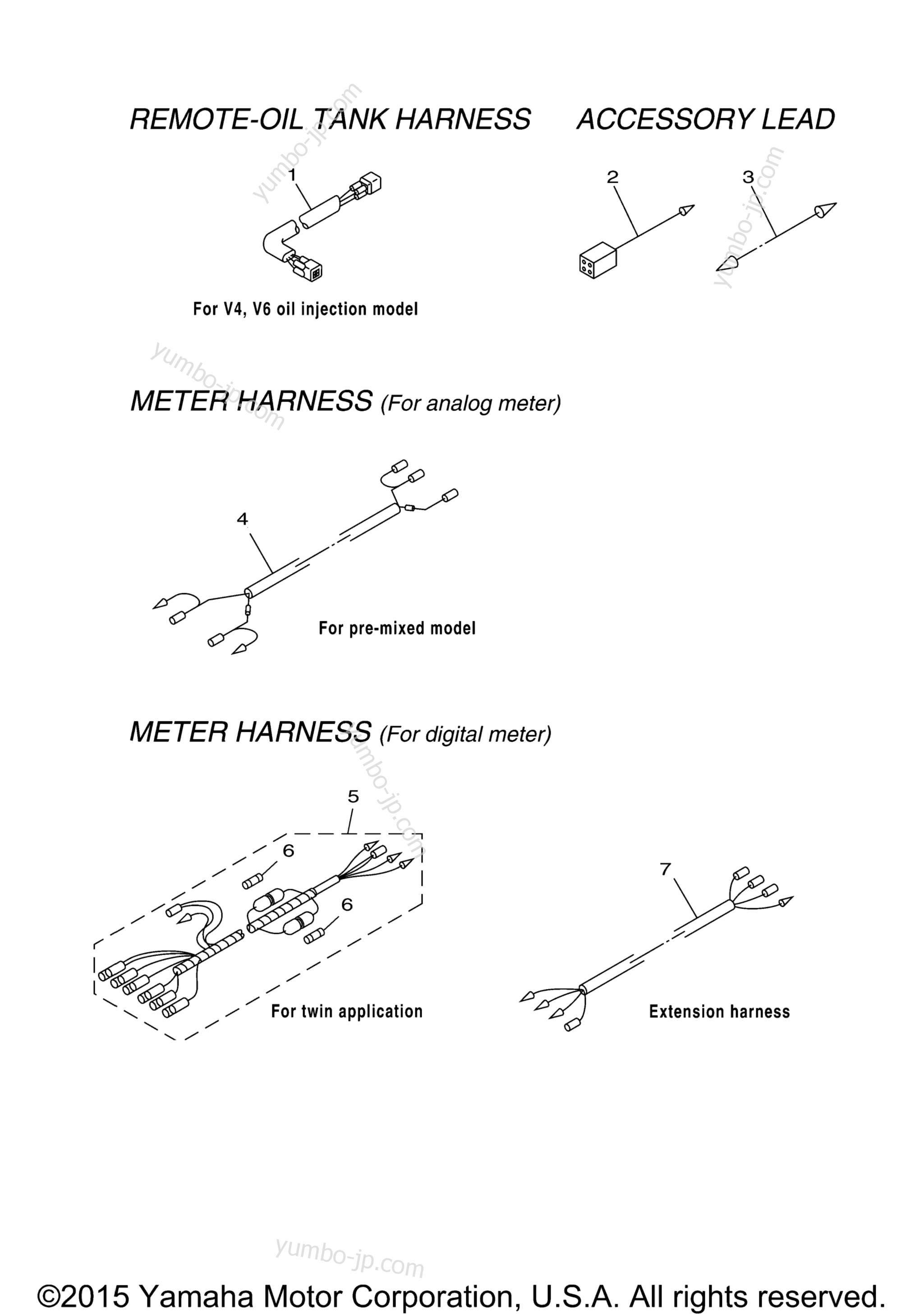 Electrical Wire Harness 1 для лодочных моторов YAMAHA RIGGING 20 (0406) PARTS 2007 2006 г.