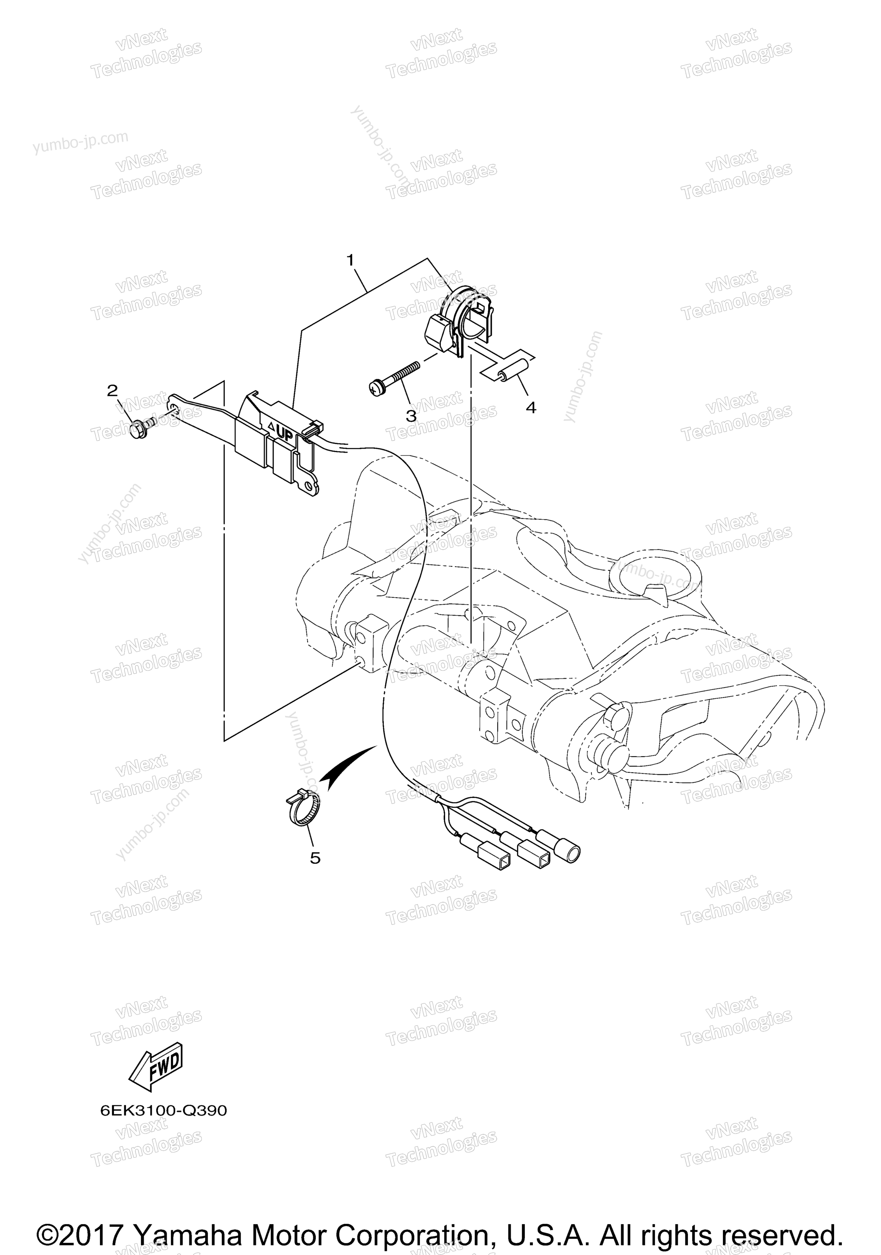Optional Parts 7 для лодочных моторов YAMAHA F90LB (1216) 2006 г.