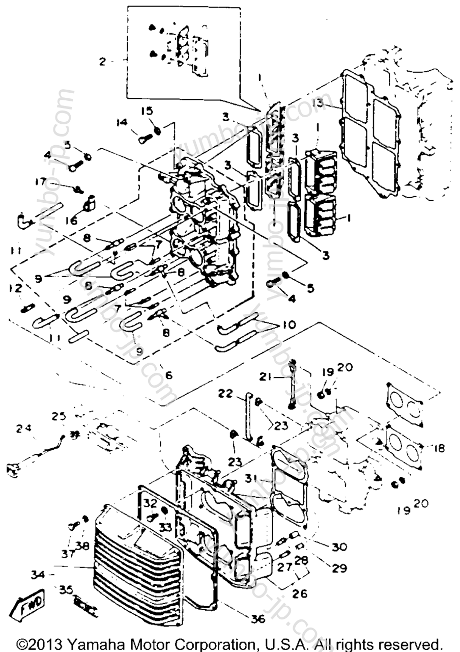 Intake для лодочных моторов YAMAHA C115TLRR 1993 г.