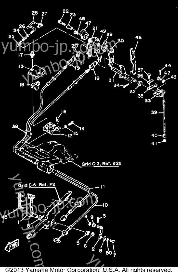 CONTROL для лодочных моторов YAMAHA FT9.9ELK 1985 г.