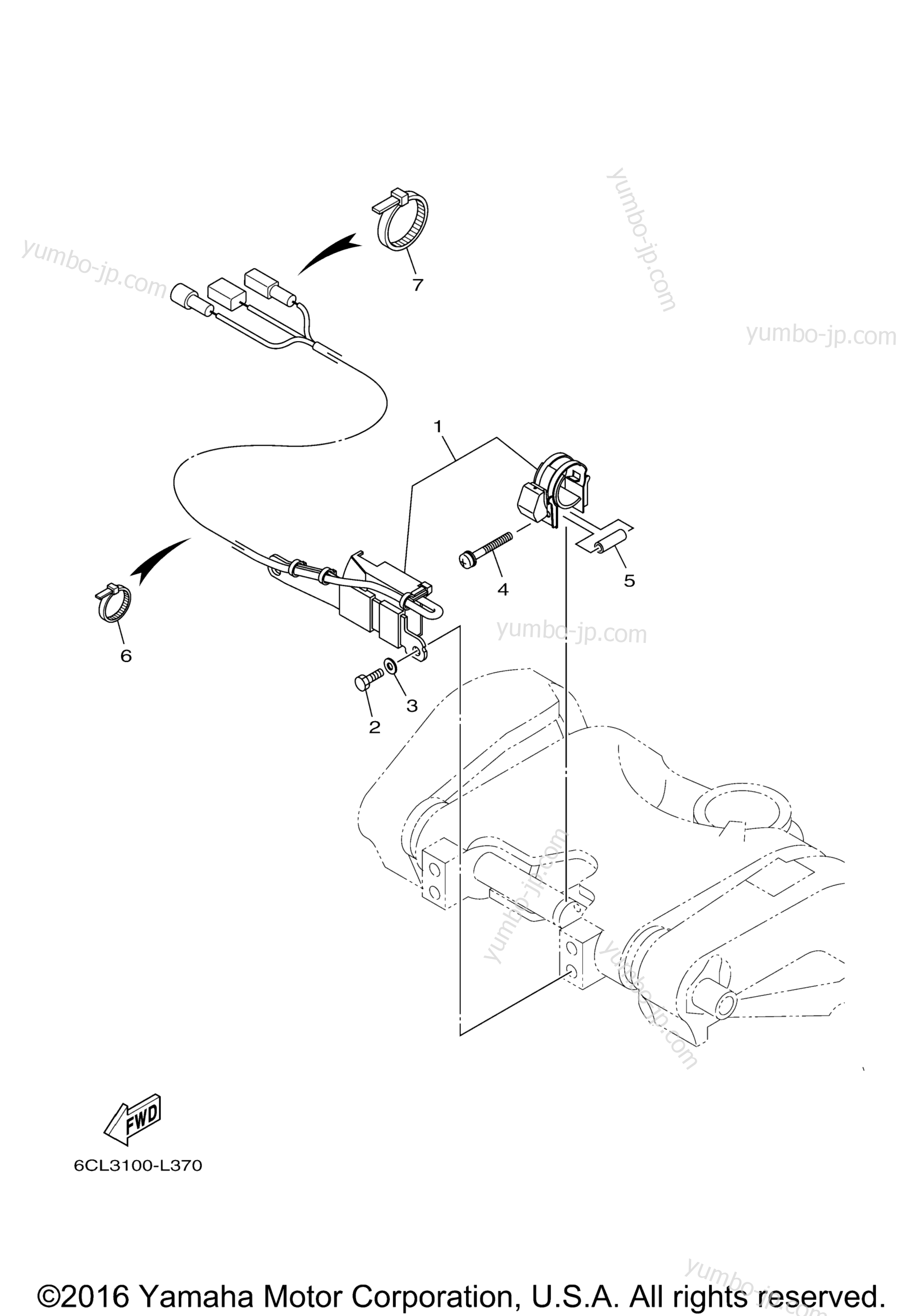 Optional Parts 2 for outboards YAMAHA LF225XCA (0116) 2006 year