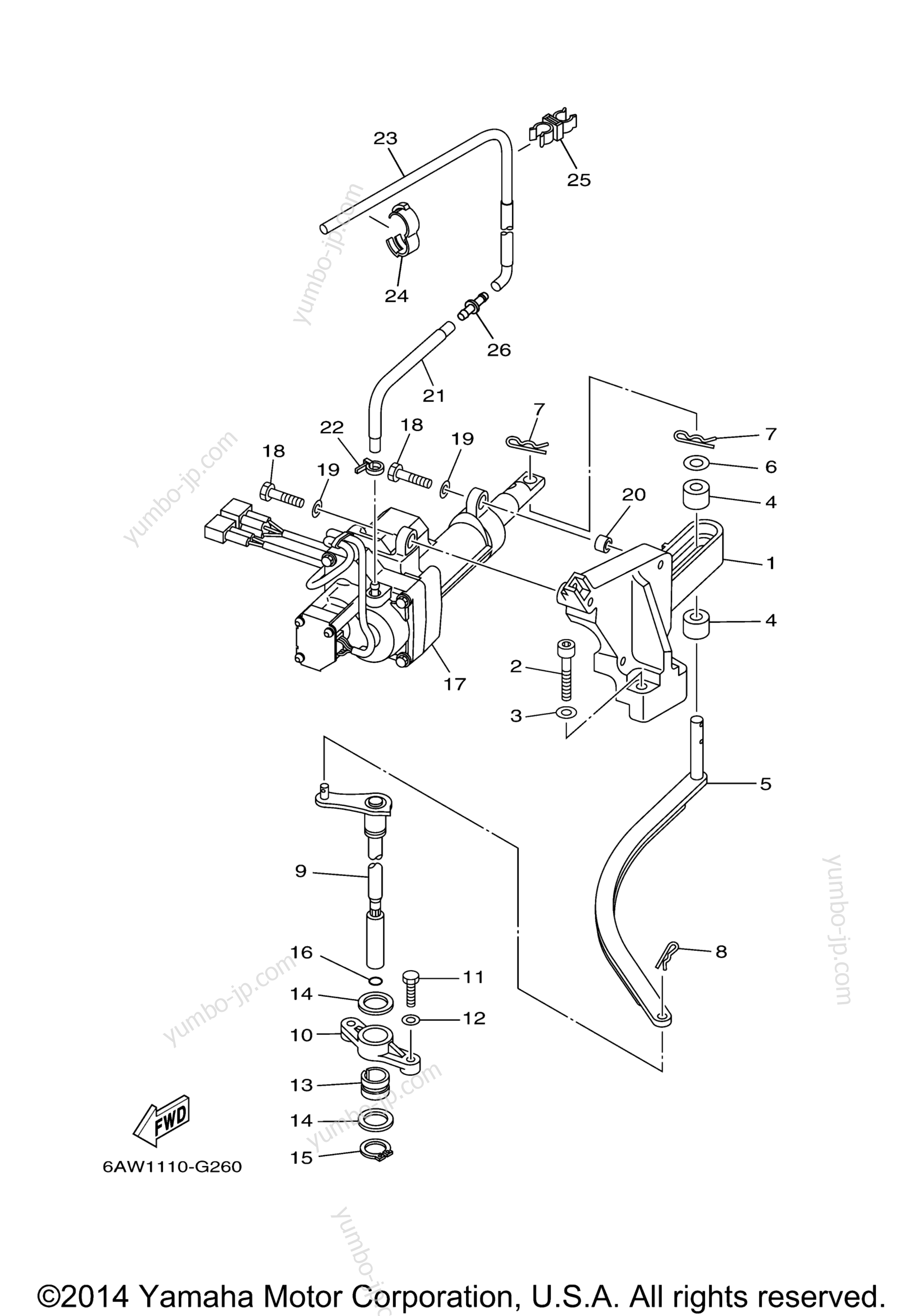 CONTROL для лодочных моторов YAMAHA F350TUR (0407) 6AW-1000001~ LF350TXR_TUR 6AX-1000001~ 2006 г.