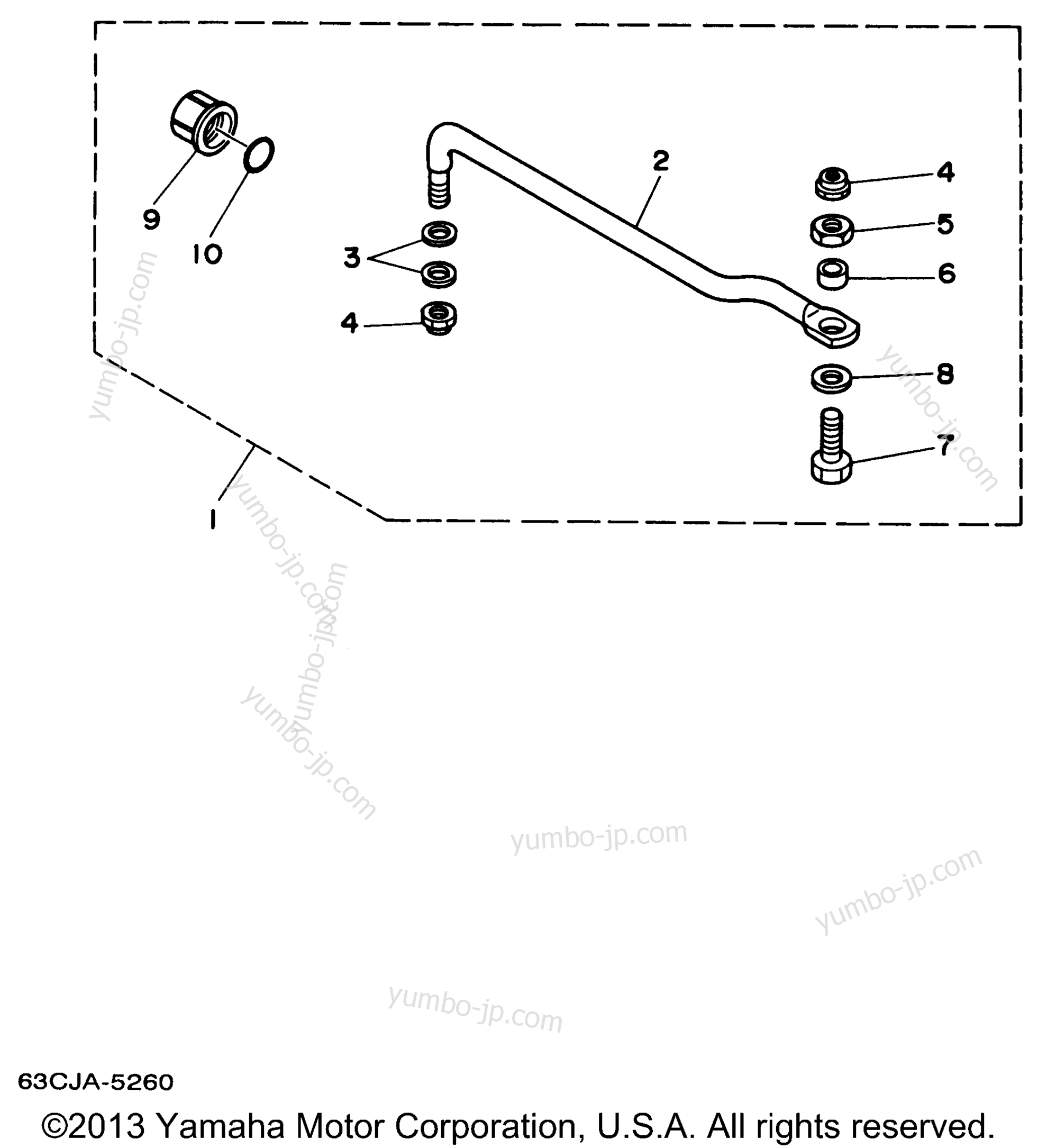 Steering Guide Attachment для лодочных моторов YAMAHA 40MJHU 1996 г.