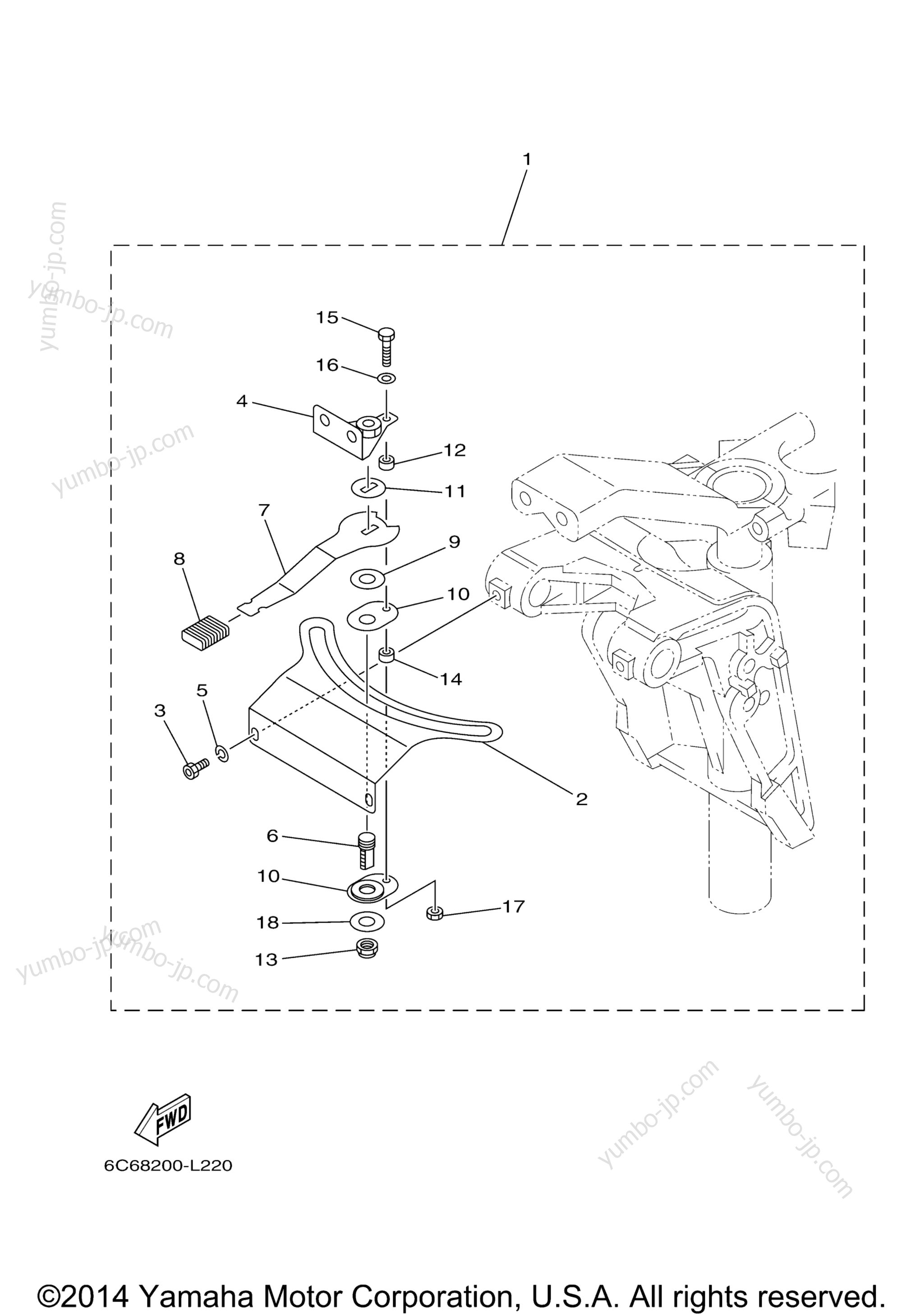 Optional Parts 4 for outboards YAMAHA F70LA (0114) 2006 year
