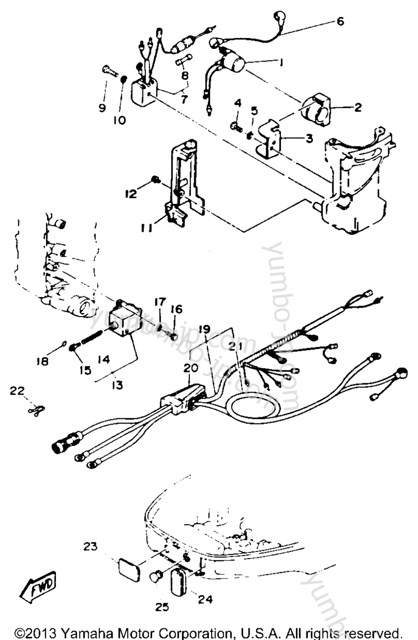 Electric Parts (Er) для лодочных моторов YAMAHA 30MLHR 1993 г.