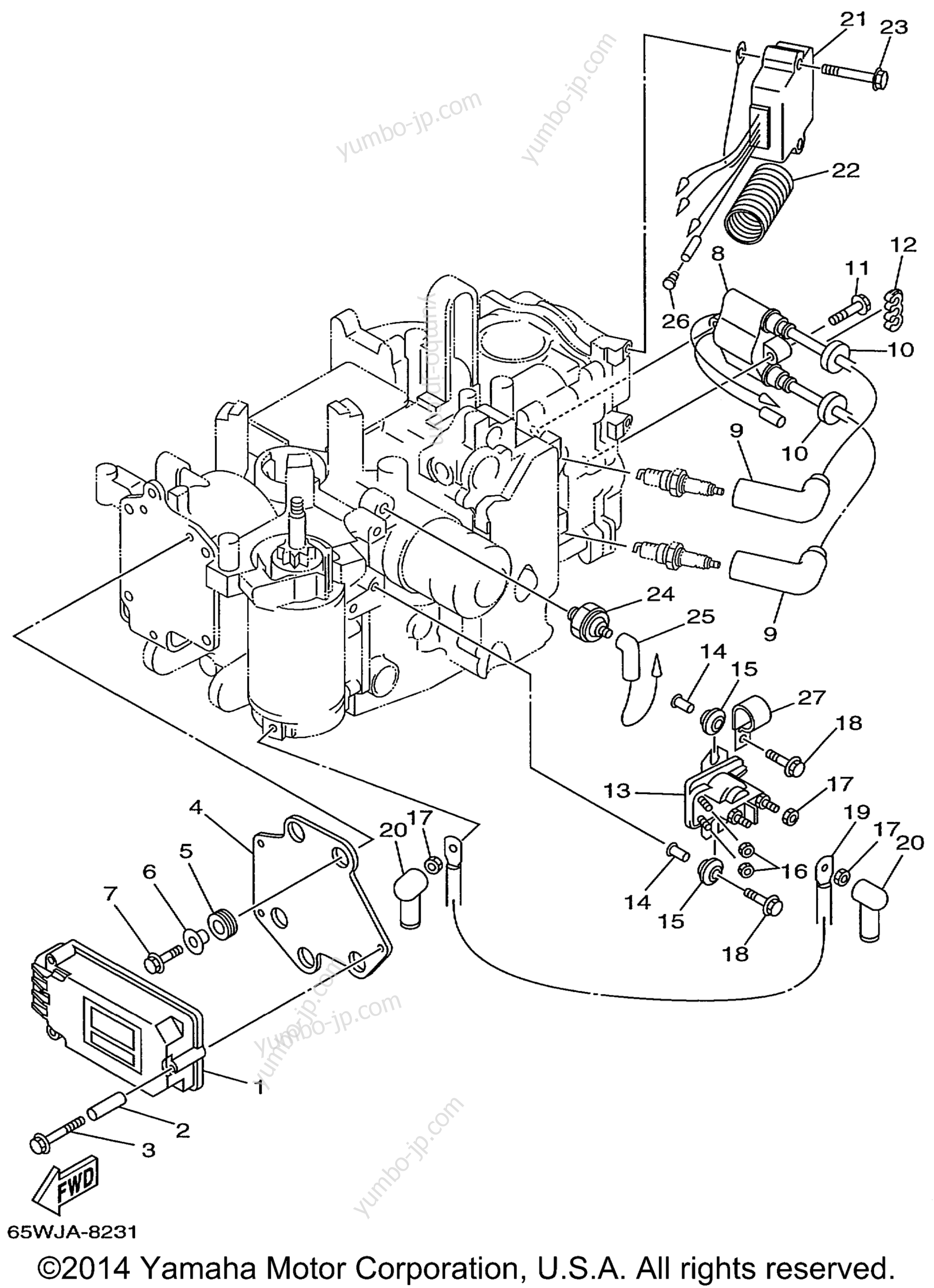Electrical 1 для лодочных моторов YAMAHA F25TLRX (F25MLHX) 1999 г.