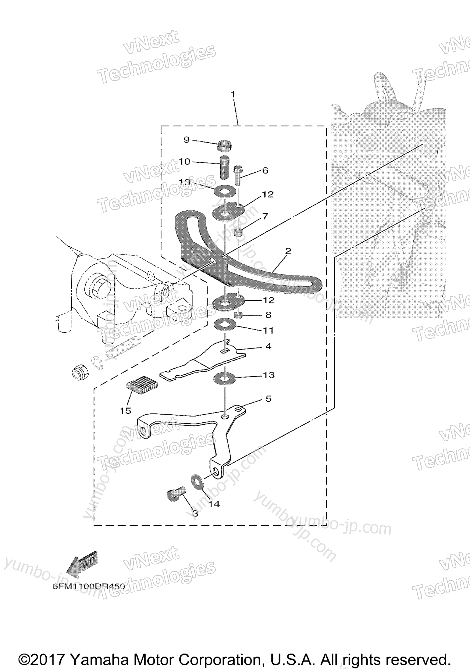 Optional Parts 7 for outboards YAMAHA F25SWHC (0117) 2006 year