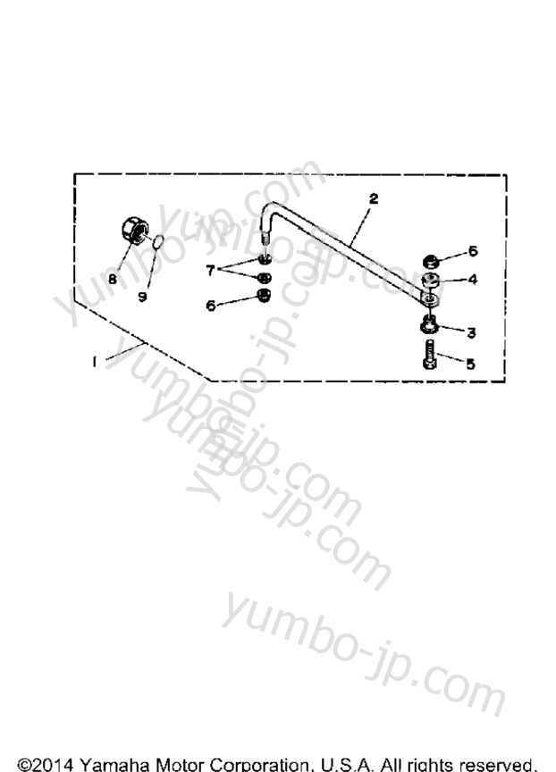 Steering Guide Attachment для лодочных моторов YAMAHA PROV150LF 1989 г.