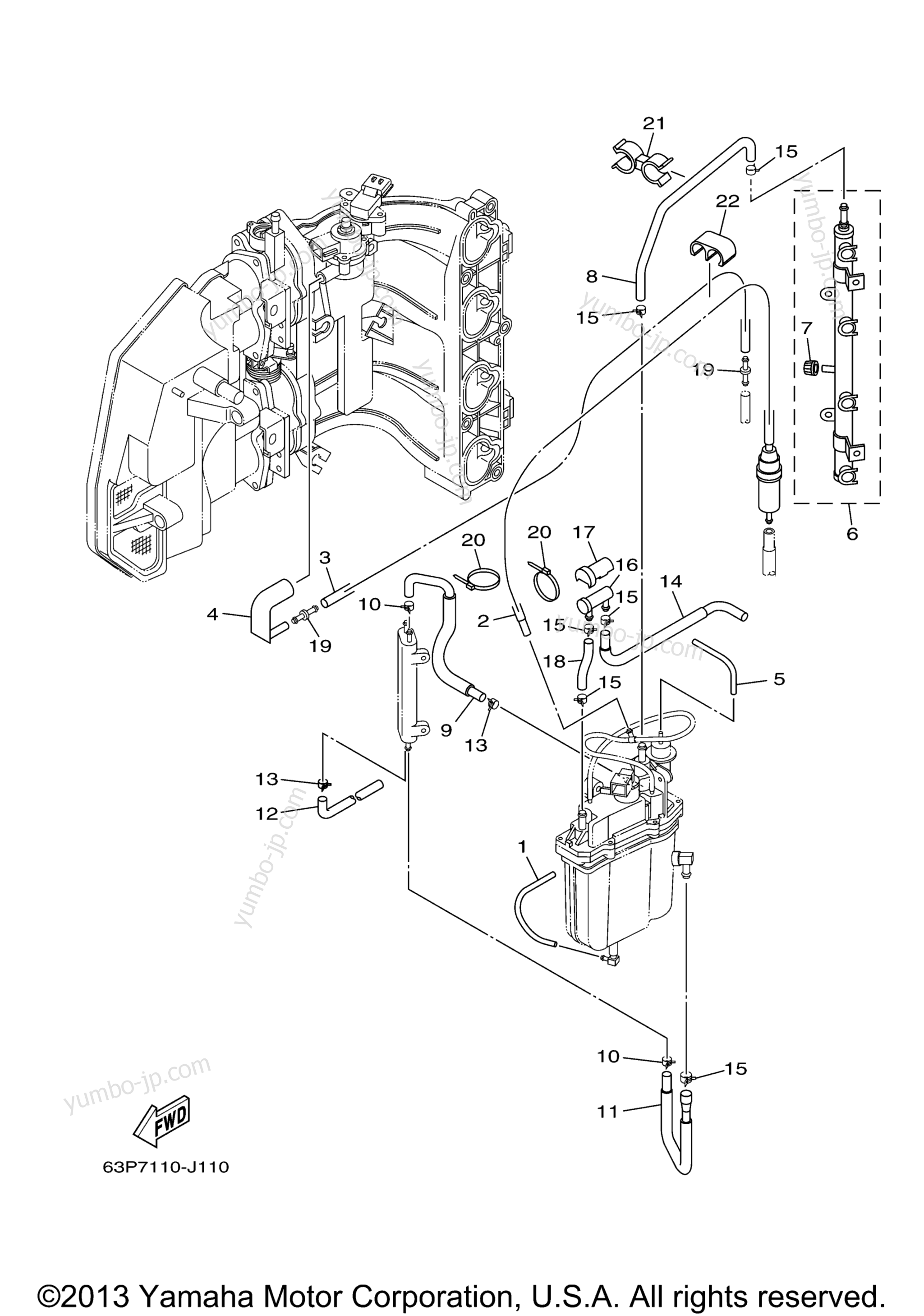 Fuel Injection Pump 2 для лодочных моторов YAMAHA F150TXR (0406) 64P-1006749~1009681 F150TLR_TXR 63P-1049287~106919 2006 г.