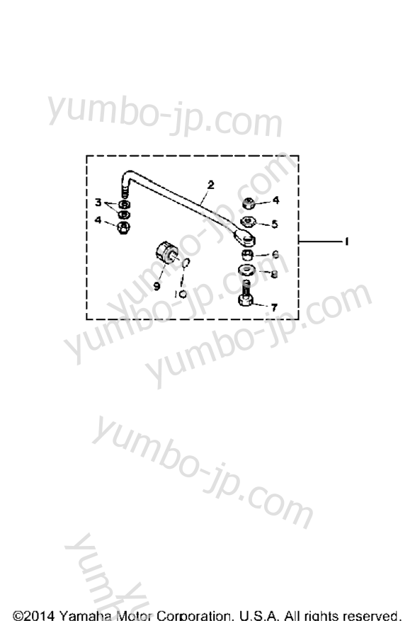 Steering Guide Attachment для лодочных моторов YAMAHA 50ELRP 1991 г.