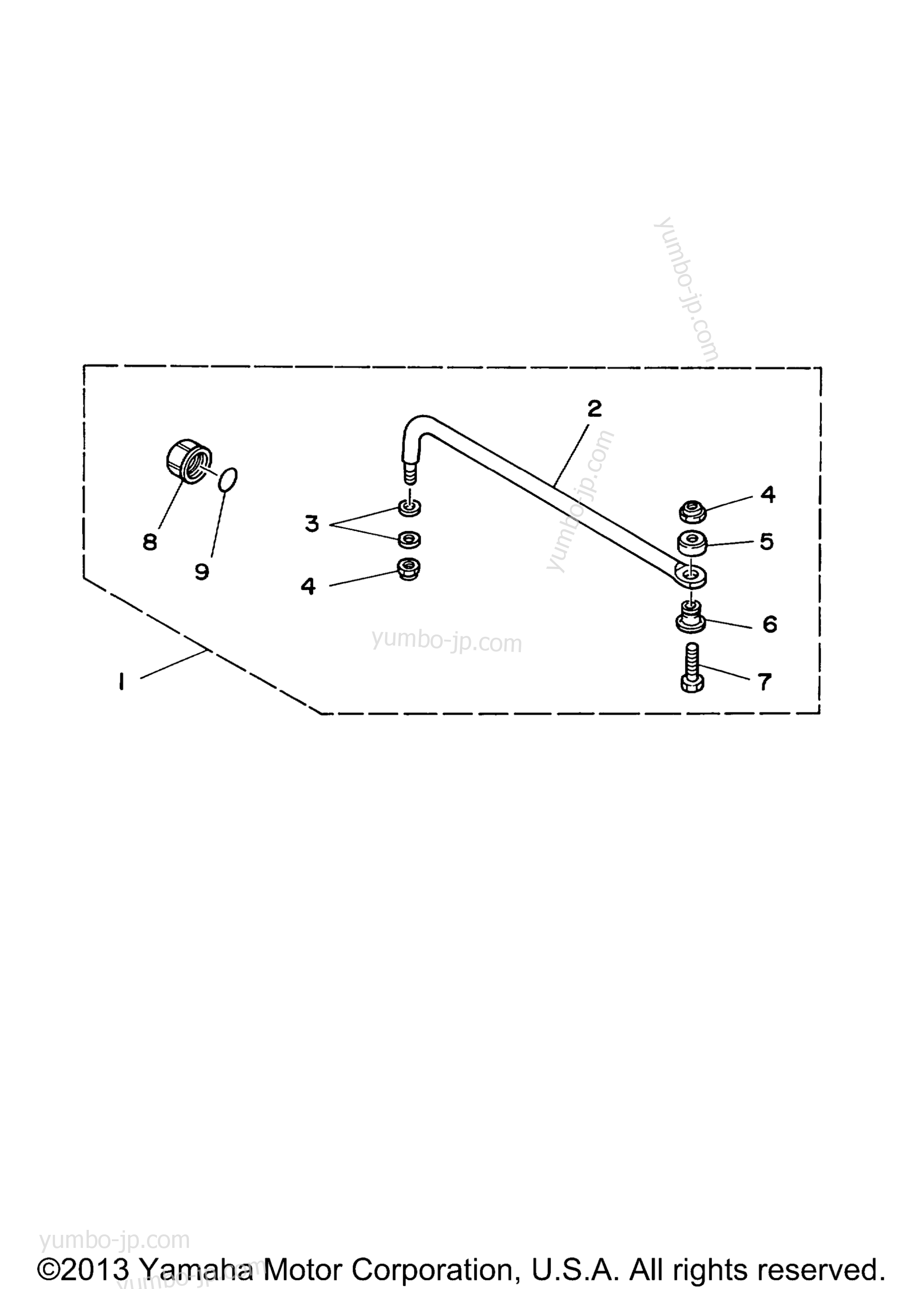 Steering Guide Attachment for outboards YAMAHA V6EXCELXH 1987 year