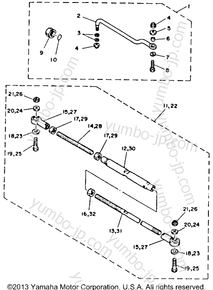 Steering Guide Attachment для лодочных моторов YAMAHA C85TLRR 1993 г.