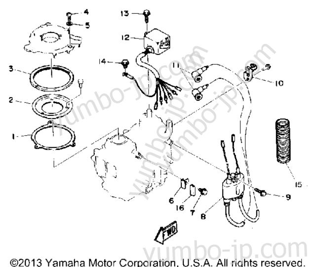 Electric Parts for outboards YAMAHA 6LD 1990 year