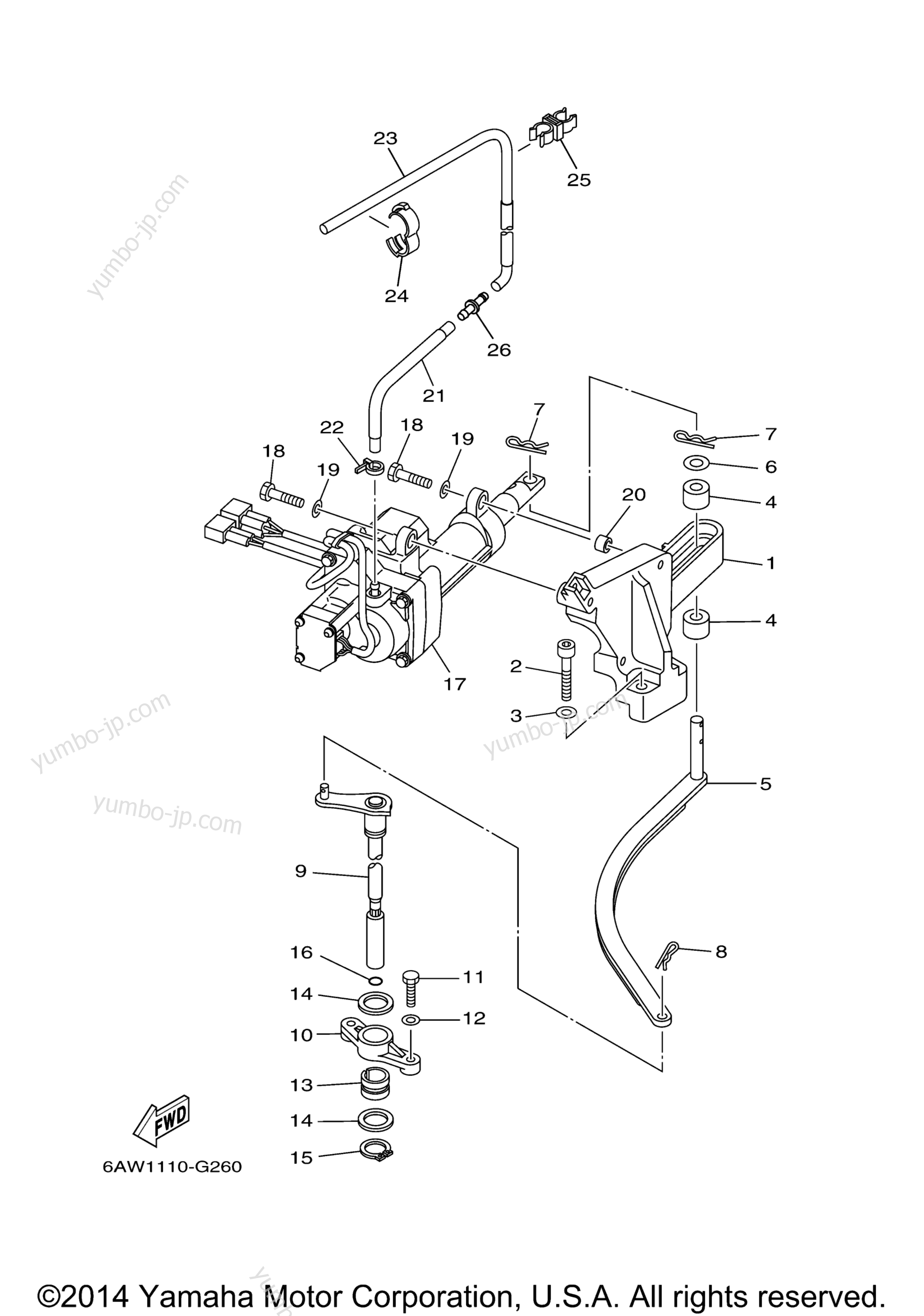 CONTROL для лодочных моторов YAMAHA F300TUR (1207) 6BJ-1000001~ LF300TXR_TUR 6BK-1000001~ 2006 г.